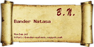 Bander Natasa névjegykártya